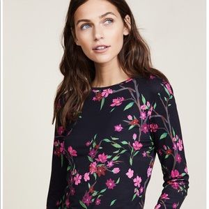 Alice and Olivia long sleeve cropped blouse